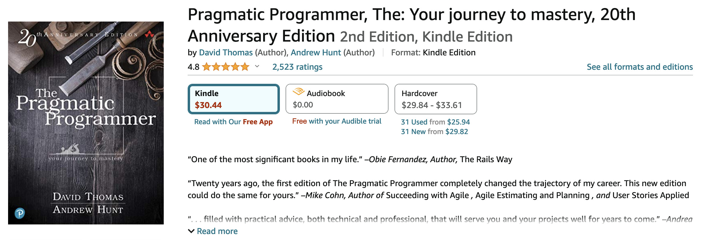 Pragmatic programming book